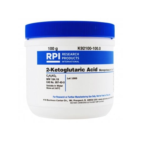 Rpi 2-Ketoglutaric Acid Monopotassium Salt, 100 G K92100-100.0